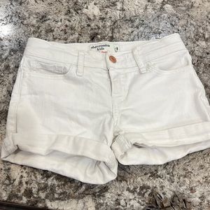 Kids White Abercrombie Shorts